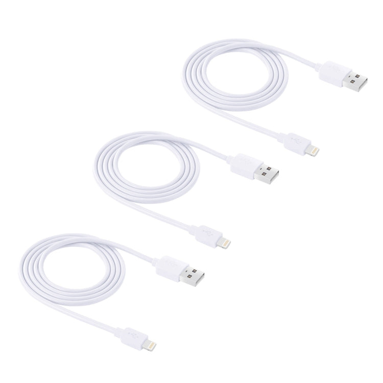 Kit de 3 Cabos HAWEEL de 1m Alta Velocidade 8 pinos para USB para Sincronização e Carregamento para iPhone, iPad, 3 unidades