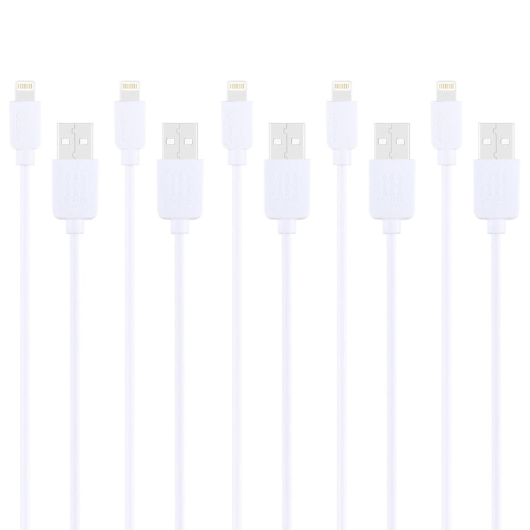 Kit de 5 Cabos HAWEEL de 1m Alta Velocidade 8 pinos para USB para Sincronização e Carregamento para iPhone, iPad