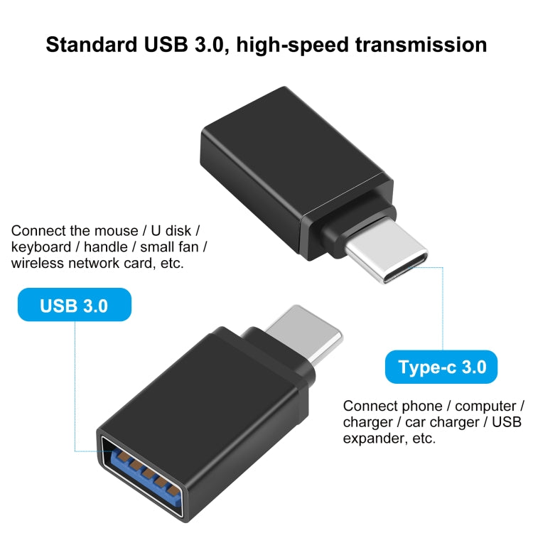 Adaptador de Transmissão de Dados OTG HAWEEL USB-C / Type-C Macho para USB 3.0 Fêmea