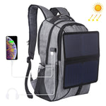 Mochila para Portátil HAWEEL Dobrável e Removível com Energia Solar 14W, Exterior em Lona, Duas Alças, Saída USB: 5V 2.1A Máx