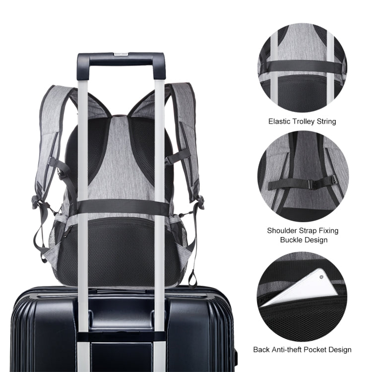Mochila para Portátil HAWEEL Dobrável e Removível com Energia Solar 14W, Exterior em Lona, Duas Alças, Saída USB: 5V 2.1A Máx