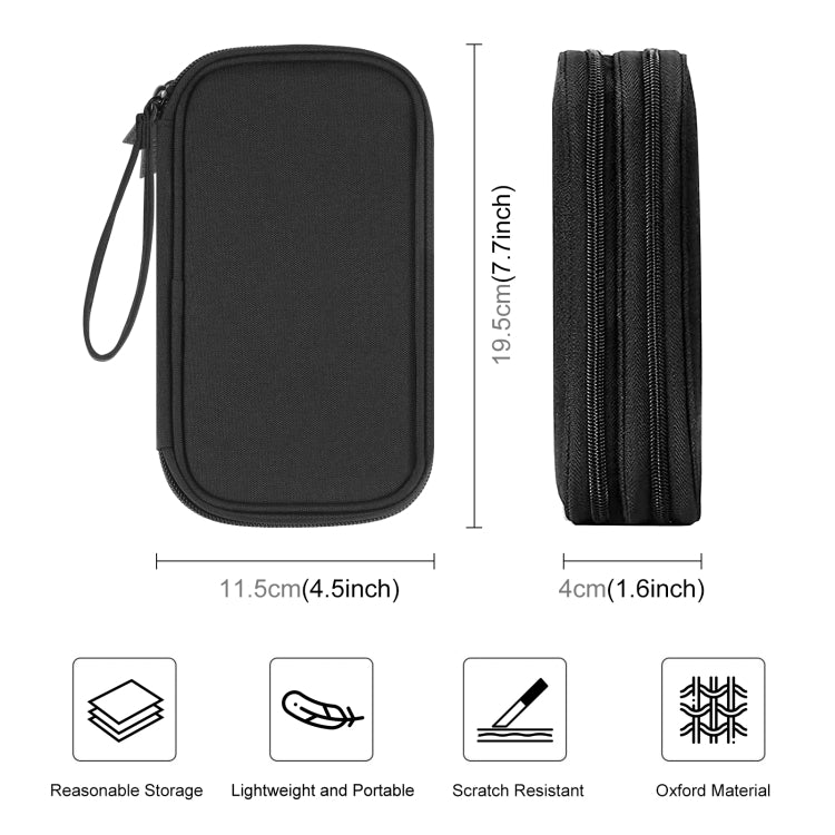 Organizador Eletrónico HAWEEL Bolsa de Armazenamento de Duas Camadas para Cabos, Carregador, Power Bank, Telefones, Auriculares, Organizador de Duas Camadas