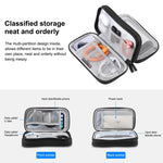 Organizador Eletrónico HAWEEL Bolsa de Armazenamento de Duas Camadas para Cabos, Carregador, Power Bank, Telefones, Auriculares, Organizador de Duas Camadas