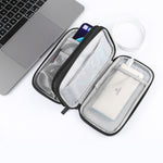 Organizador Eletrónico HAWEEL Bolsa de Armazenamento de Duas Camadas para Cabos, Carregador, Power Bank, Telefones, Auriculares, Organizador de Duas Camadas