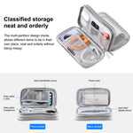 Organizador Eletrónico HAWEEL Bolsa de Armazenamento de Duas Camadas para Cabos, Carregador, Power Bank, Telefones, Auriculares, Organizador de Duas Camadas