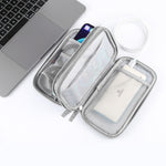 Organizador Eletrónico HAWEEL Bolsa de Armazenamento de Duas Camadas para Cabos, Carregador, Power Bank, Telefones, Auriculares, Organizador de Duas Camadas