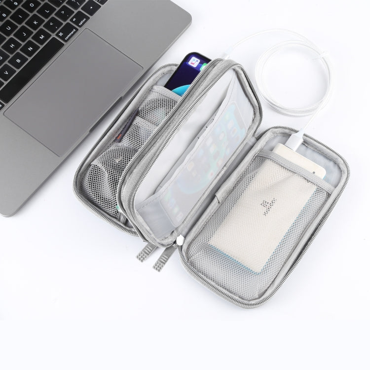 Organizador Eletrónico HAWEEL Bolsa de Armazenamento de Duas Camadas para Cabos, Carregador, Power Bank, Telefones, Auriculares, Organizador de Duas Camadas