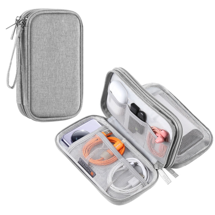 Organizador Eletrónico HAWEEL Bolsa de Armazenamento de Duas Camadas para Cabos, Carregador, Power Bank, Telefones, Auriculares, Organizador de Duas Camadas
