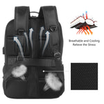 Mochila para Portátil com Painel Solar HAWEEL 14W, Alça e Porta USB de Carregamento 5V / 2.1A Máx, Mochila 14W 2