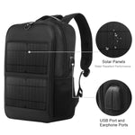 Mochila para Portátil com Painel Solar HAWEEL 14W, Alça e Porta USB de Carregamento 5V / 2.1A Máx, Mochila 14W 2