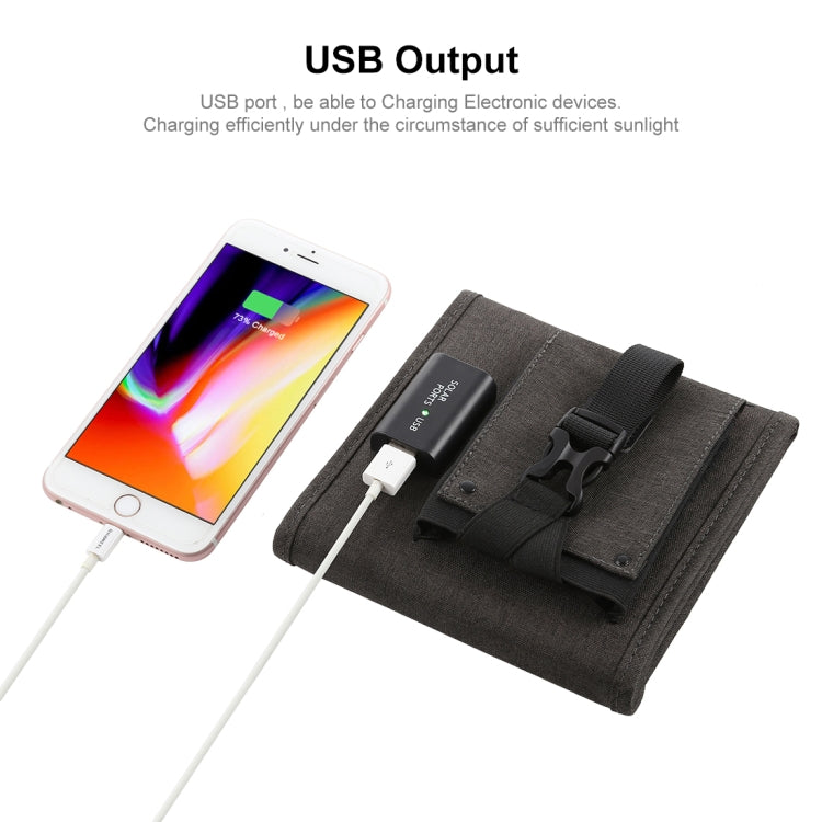 Carregador Solar Portátil Dobrável HAWEEL 14W 5V 2.4A para Viagens ao Ar Livre Bolsa Dobrável Recarregável com 4 Painéis Solares e Porta USB, Tamanho: S, 14W