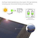 Carregador Solar Portátil Dobrável HAWEEL 14W 5V 2.4A para Viagens ao Ar Livre Bolsa Dobrável Recarregável com 4 Painéis Solares e Porta USB, Tamanho: S, 14W