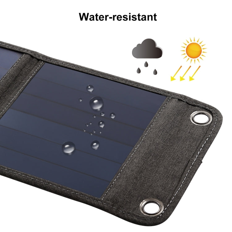 Carregador Solar Portátil Dobrável HAWEEL 14W 5V 2.4A para Viagens ao Ar Livre Bolsa Dobrável Recarregável com 4 Painéis Solares e Porta USB, Tamanho: S, 14W