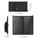 Mala Carregadora Solar Dobrável HAWEEL 12W com 2 Painéis e 2 Portas USB 5V / 3.1A Máx, Suporta QC3.0 e AFC