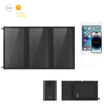 Carregador de Painel Solar Dobrável HAWEEL 18W com 3 Painéis, Bolsa com Portas USB Duplas 5V / 3.1A Máx, Suporte QC3.0 e AFC, 18W 3 Painéis