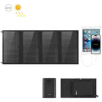 Carregador de Painel Solar Dobrável HAWEEL 24W com 4 Painéis, Bolsa com Portas USB Duplas 5V / 3.1A Máx, Suporte QC3.0 e AFC, 24W 4 Painéis