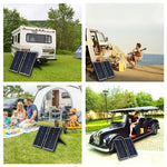 Carregador Portátil HAWEEL 20W de Painel Solar de Silício Monocristalino, com Porta USB, Suporte e Clipe Tigre, Suporte QC3.0 e AFC