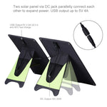 Carregador Portátil HAWEEL 20W de Painel Solar de Silício Monocristalino, com Porta USB, Suporte e Clipe Tigre, Suporte QC3.0 e AFC