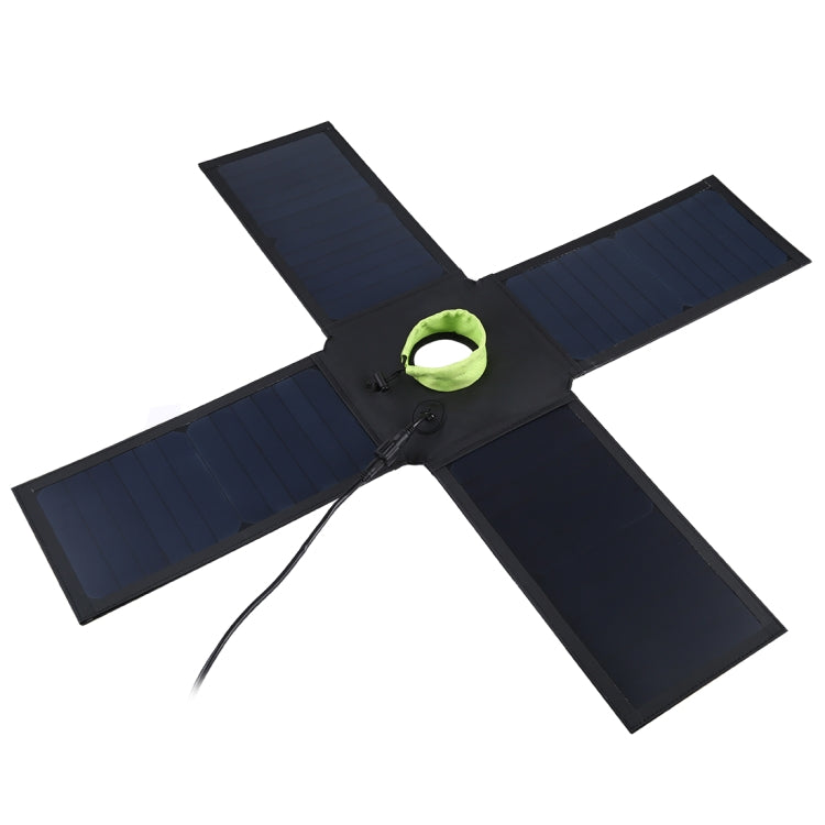 Carregador de Painel Solar Dobrável HAWEEL 28W com Topo em Guarda-Chuva, Portas USB Duplas 5V 3A Máx, Suporte QC3.0 / FCP / SCP / AFC / Protocolo SFCP