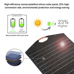 Carregador de Painel Solar Dobrável HAWEEL 100W, Bolsa de Viagem Dobrável, 100W
