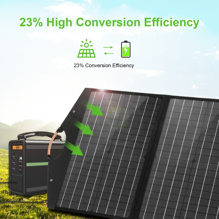 Carregador de Painel Solar Dobrável HAWEEL 100W, Bolsa de Viagem Dobrável, 100W