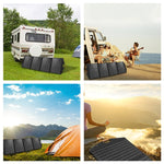 Carregador de Painel Solar Dobrável HAWEEL 100W, Bolsa de Viagem Dobrável, 100W
