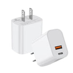 HAWEEL Adaptador de Carregador Rápido de Porta Dupla 20W, Ficha EUA, Carregador de Porta Dupla Ficha EUA