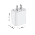 HAWEEL Adaptador de Carregador Rápido de Porta Dupla 20W, Ficha EUA, Carregador de Porta Dupla Ficha EUA