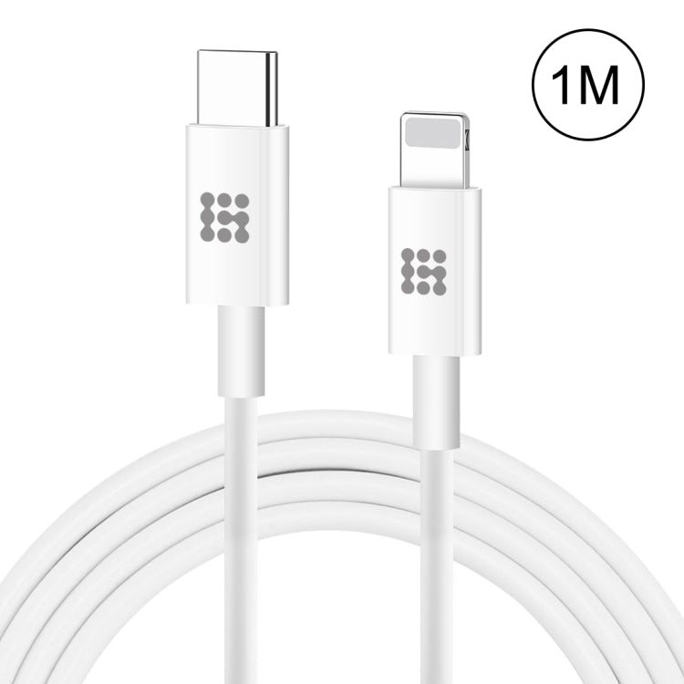 Cabo HAWEEL USB-C / Tipo-C para 8 Pinos PD de Carregamento Rápido 25W 3A para iPhone, iPad, Comprimento do Cabo: 1m, Tipo-C para 8 Pinos 1m