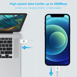 Cabo HAWEEL USB-C / Tipo-C para 8 Pinos PD de Carregamento Rápido 25W 3A para iPhone, iPad, Comprimento do Cabo: 2m, Tipo-C para 8 Pinos 2m