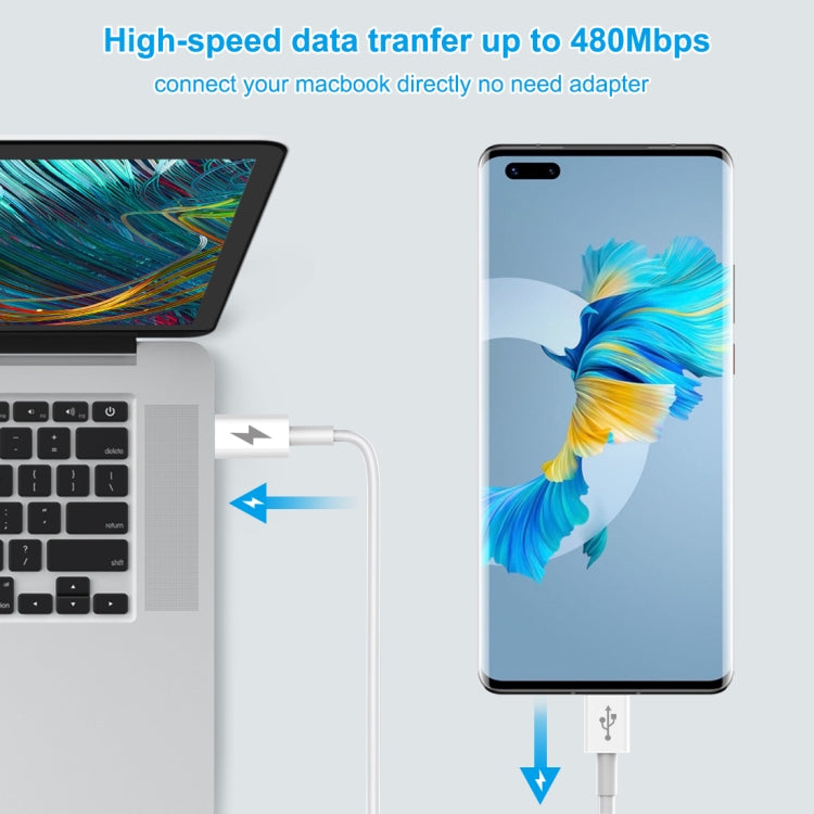 Cabo de dados de carregamento rápido HAWEEL 25W 3A Type-C / USB-C para Type-C / USB-C PD, comprimento: 2m, Type-C para Type-C 2m