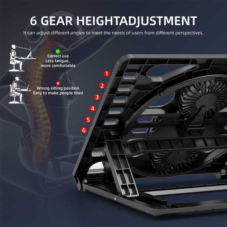 Suporte de secretária com cooler RGB para portátil gaming