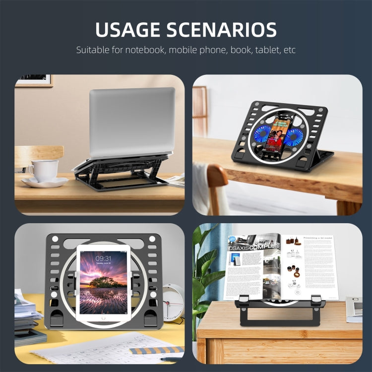 Suporte de secretária com cooler RGB para portátil gaming
