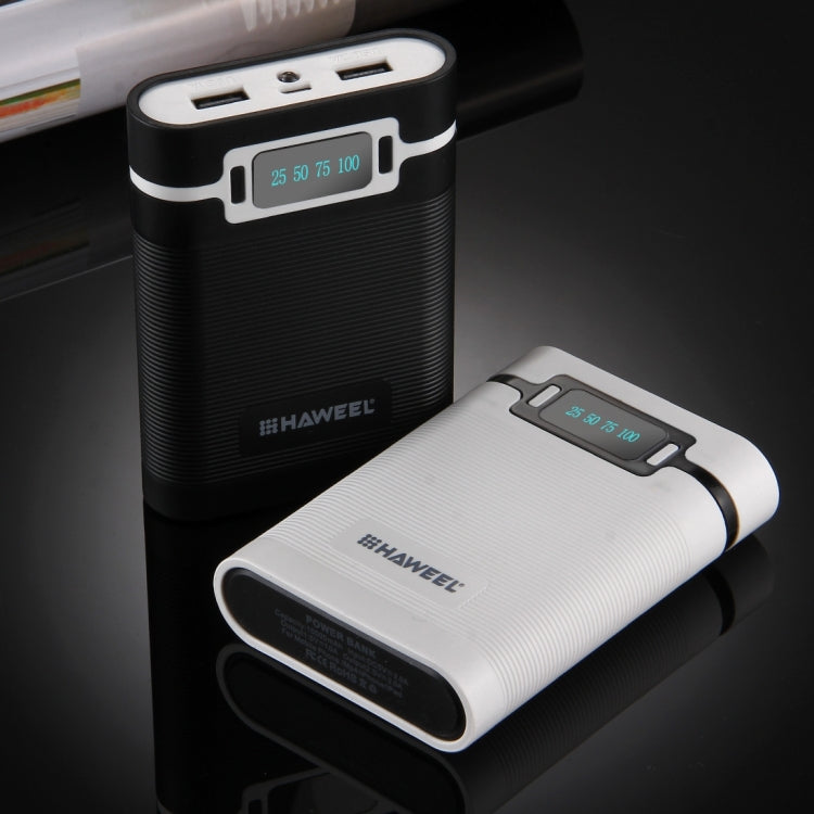 Caixa para Power Bank HAWEEL DIY para 4 Baterias 18650 (Não Incluídas) 10000mAh com 2 Saídas USB e Display para iPhone, Galaxy, Sony, HTC, Google, Huawei, Xiaomi, Lenovo e outros Smartphones, DIY 4 Baterias 18650 10000mAh (US)