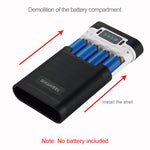Caixa para Power Bank HAWEEL DIY para 4 Baterias 18650 (Não Incluídas) 10000mAh com 2 Saídas USB e Display para iPhone, Galaxy, Sony, HTC, Google, Huawei, Xiaomi, Lenovo e outros Smartphones, DIY 4 Baterias 18650 10000mAh (US)