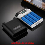 Caixa para Power Bank HAWEEL DIY para 4 Baterias 18650 (Não Incluídas) 10000mAh com 2 Saídas USB e Display para iPhone, Galaxy, Sony, HTC, Google, Huawei, Xiaomi, Lenovo e outros Smartphones, DIY 4 Baterias 18650 10000mAh (US)