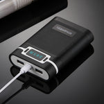 Caixa para Power Bank HAWEEL DIY para 4 Baterias 18650 (Não Incluídas) 10000mAh com 2 Saídas USB e Display para iPhone, Galaxy, Sony, HTC, Google, Huawei, Xiaomi, Lenovo e outros Smartphones, DIY 4 Baterias 18650 10000mAh (US)