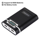 Caixa para Power Bank HAWEEL DIY para 4 Baterias 18650 (Não Incluídas) 10000mAh com 2 Saídas USB e Display para iPhone, Galaxy, Sony, HTC, Google, Huawei, Xiaomi, Lenovo e outros Smartphones, DIY 4 Baterias 18650 10000mAh (US)