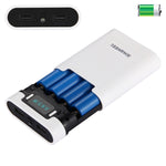 Caixa para Power Bank HAWEEL DIY para 4 Baterias 18650 (Não Incluídas) 10000mAh com 2 Saídas USB e Display para iPhone, Galaxy, Sony, HTC, Google, Huawei, Xiaomi, Lenovo e outros Smartphones, DIY 4 Baterias 18650 10000mAh (US)