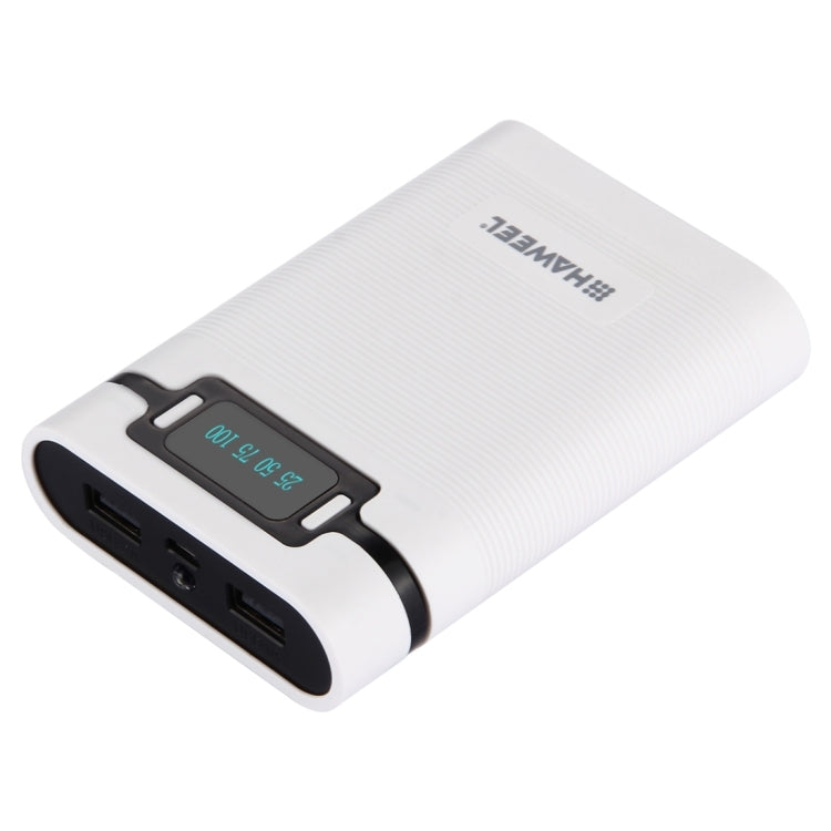 Caixa para Power Bank HAWEEL DIY para 4 Baterias 18650 (Não Incluídas) 10000mAh com 2 Saídas USB e Display para iPhone, Galaxy, Sony, HTC, Google, Huawei, Xiaomi, Lenovo e outros Smartphones, DIY 4 Baterias 18650 10000mAh (US)