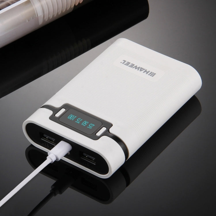 Caixa para Power Bank HAWEEL DIY para 4 Baterias 18650 (Não Incluídas) 10000mAh com 2 Saídas USB e Display para iPhone, Galaxy, Sony, HTC, Google, Huawei, Xiaomi, Lenovo e outros Smartphones, DIY 4 Baterias 18650 10000mAh (US)