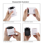 Caixa para Power Bank HAWEEL DIY para 4 Baterias 18650 (Não Incluídas) 10000mAh com 2 Saídas USB e Display para iPhone, Galaxy, Sony, HTC, Google, Huawei, Xiaomi, Lenovo e outros Smartphones, DIY 4 Baterias 18650 10000mAh (US)