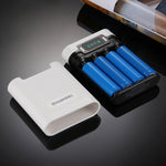 Caixa para Power Bank HAWEEL DIY para 4 Baterias 18650 (Não Incluídas) 10000mAh com 2 Saídas USB e Display para iPhone, Galaxy, Sony, HTC, Google, Huawei, Xiaomi, Lenovo e outros Smartphones, DIY 4 Baterias 18650 10000mAh (US)
