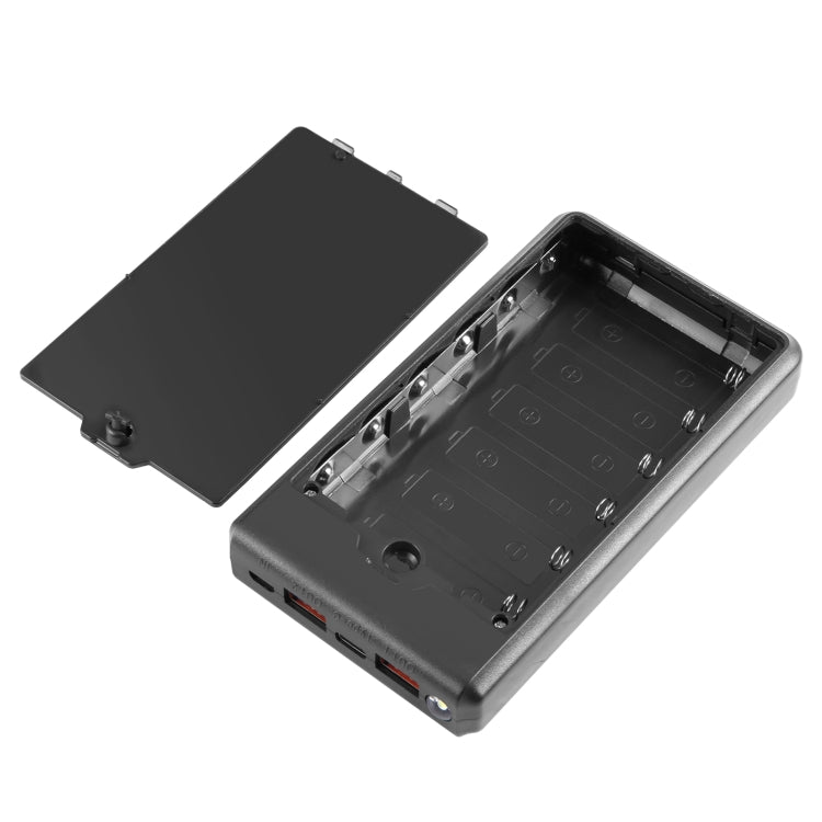 Caixa Power Bank HAWEEL DIY para 6 x Baterias 18650 24W Carregamento Rápido com Ecrã, Sem Baterias Incluídas, 6 x Baterias 18650