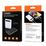 Caixa Power Bank HAWEEL DIY para 6 x Baterias 18650 24W Carregamento Rápido com Ecrã, Sem Baterias Incluídas, 6 x Baterias 18650