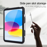 Capa para tablet 360 de corpo inteiro anti-choque para iPad 10ª geração 10.9 2022 com pega, suporte e slot para caneta