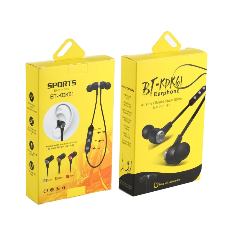 Auricular Bluetooth Desportivo Estéreo Magnético com Redução de Ruído BT-KDK61 CVC6.0, Suporte a Controlo por Fio