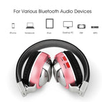 Auricular Bluetooth BTH-868 com Qualidade de Som Estéreo V4.2, Alcance Bluetooth: 10m, Suporta Entrada de Áudio 3.5mm e FM