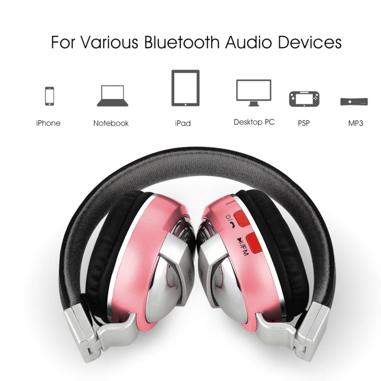 Auricular Bluetooth BTH-868 com Qualidade de Som Estéreo V4.2, Alcance Bluetooth: 10m, Suporta Entrada de Áudio 3.5mm e FM