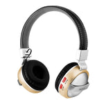 Auricular Bluetooth BTH-868 com Qualidade de Som Estéreo V4.2, Alcance Bluetooth: 10m, Suporta Entrada de Áudio 3.5mm e FM